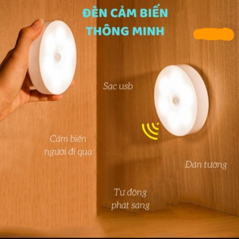 Đèn cảm ứng chuyển động, đèn Led dán tường cảm biến thông minh không dây dán tủ quần áo, cầu thang