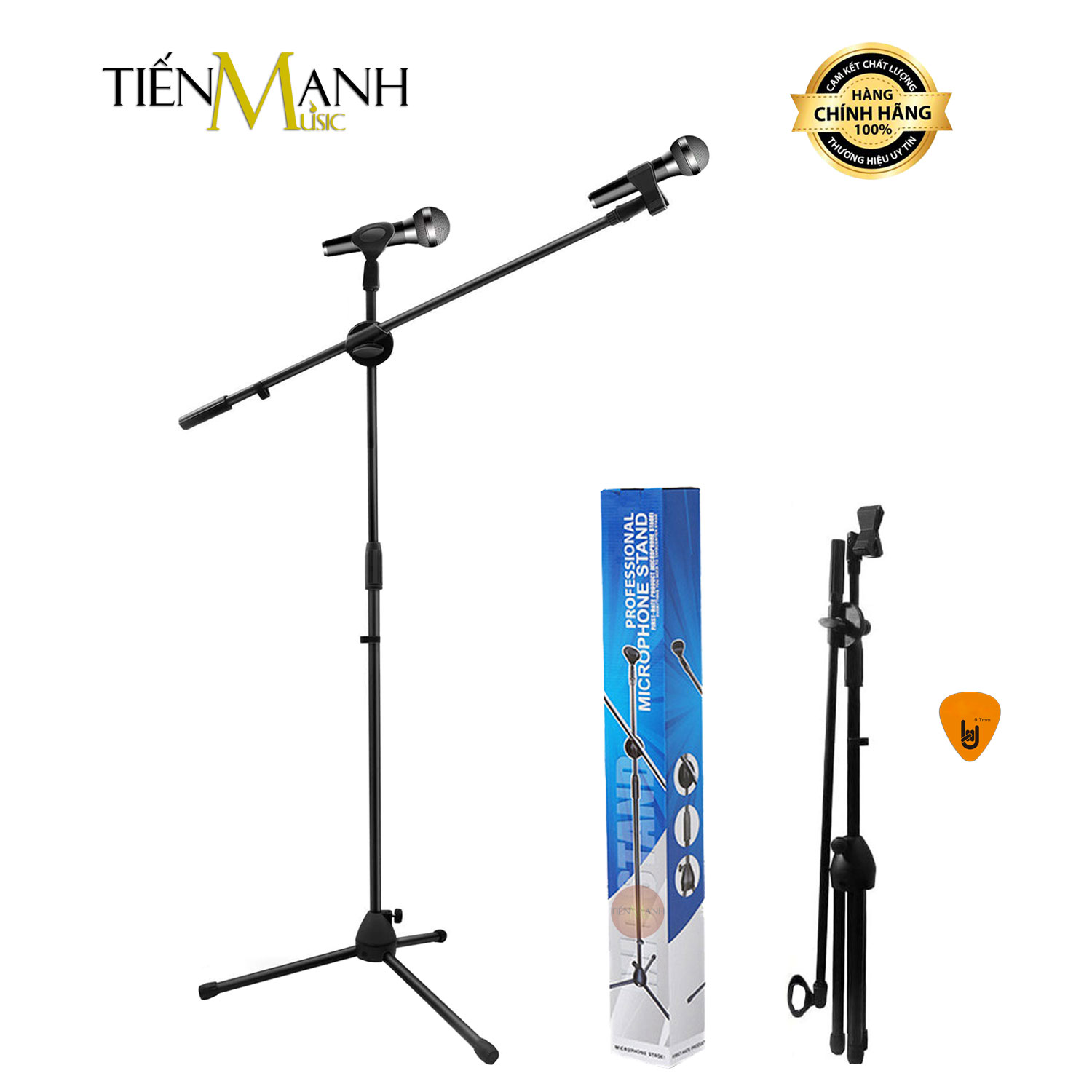 Chân Micro Đứng DRMIC CMN001 - Giá Đỡ Đế Kẹp Bom Mic Stand Thu Âm LiveStream, Sân Khấu Microphone Dr.MIC Boom Hàng Chính Hãng - Kèm Móng Gẩy DreamMaker