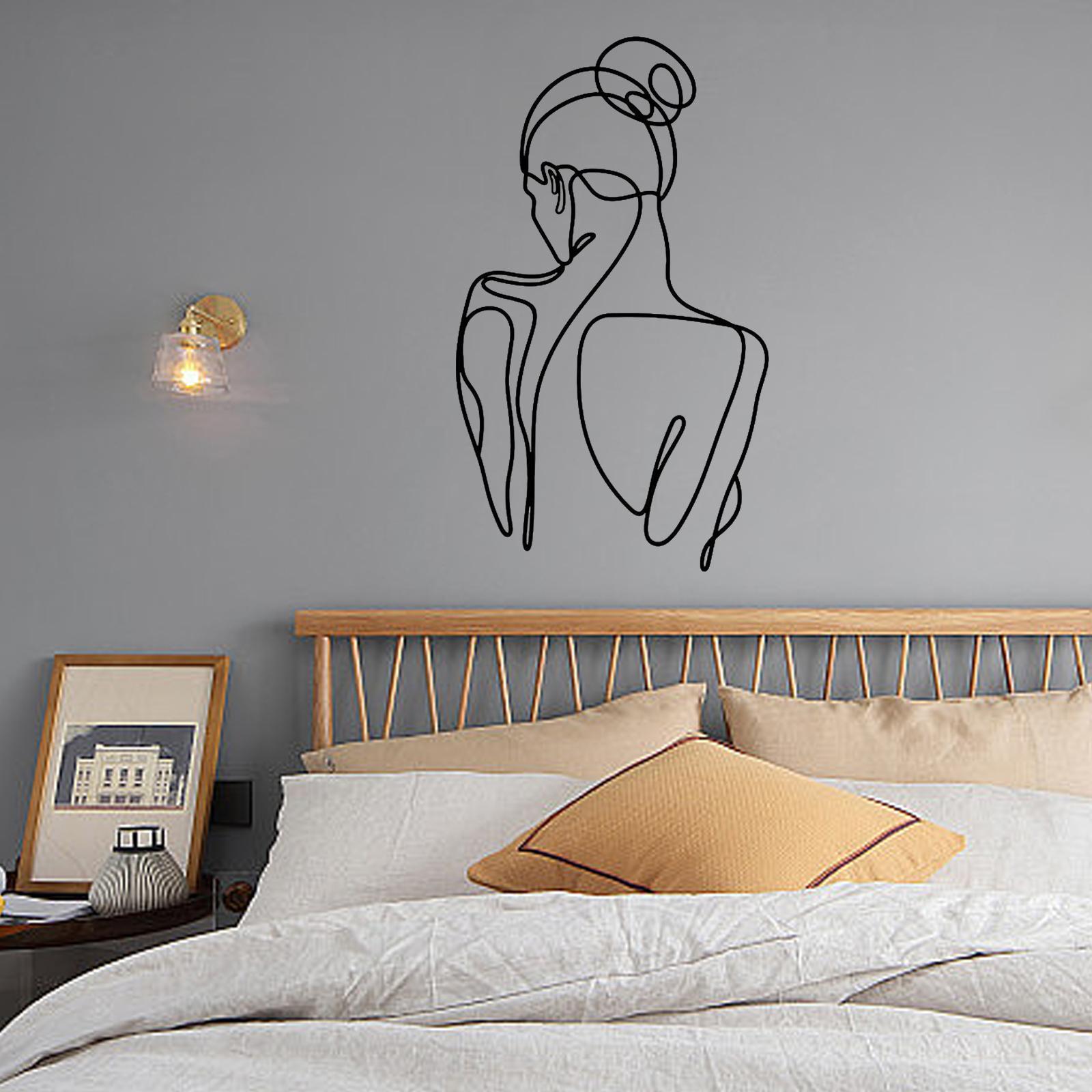 Silhouette Wall Sculptures Backdrop Bathroom Women Body Metal Wall Art Decor