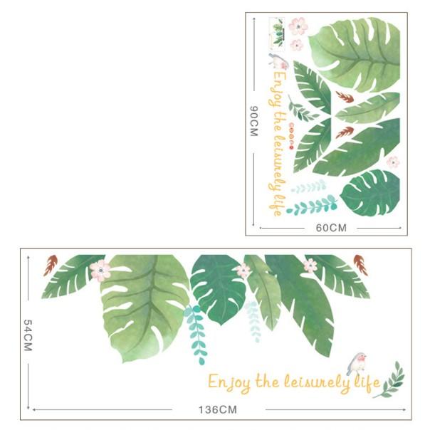 Decal trang trí tường - Lá Dương Xỉ nhạt 02