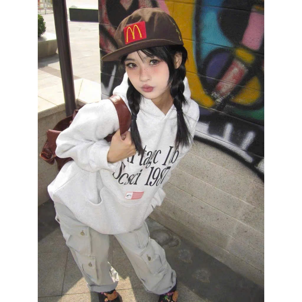 Hình ảnh Áo Hoodie VINTAGE 1987 Form Unisex Mũ Rộng 2 Lớp , Áo Khoác Hoodie Local Brand Nam Nữ Mặc Đều Đẹp Nỉ Bông In Chữ 1987 Trước Ngực Xinh Chất Nỉ Bông Dày Dặn