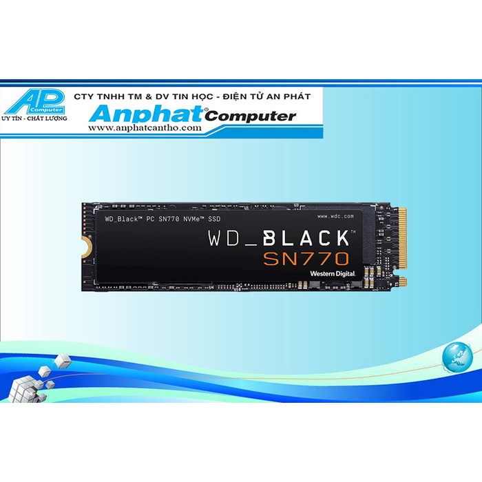 Hình ảnh Ổ cứng SSD WD Black SN770 500GB M.2 2280 NVMe PCIe Gen4 x4 WDS500G3X0E - Hàng Chính Hãng