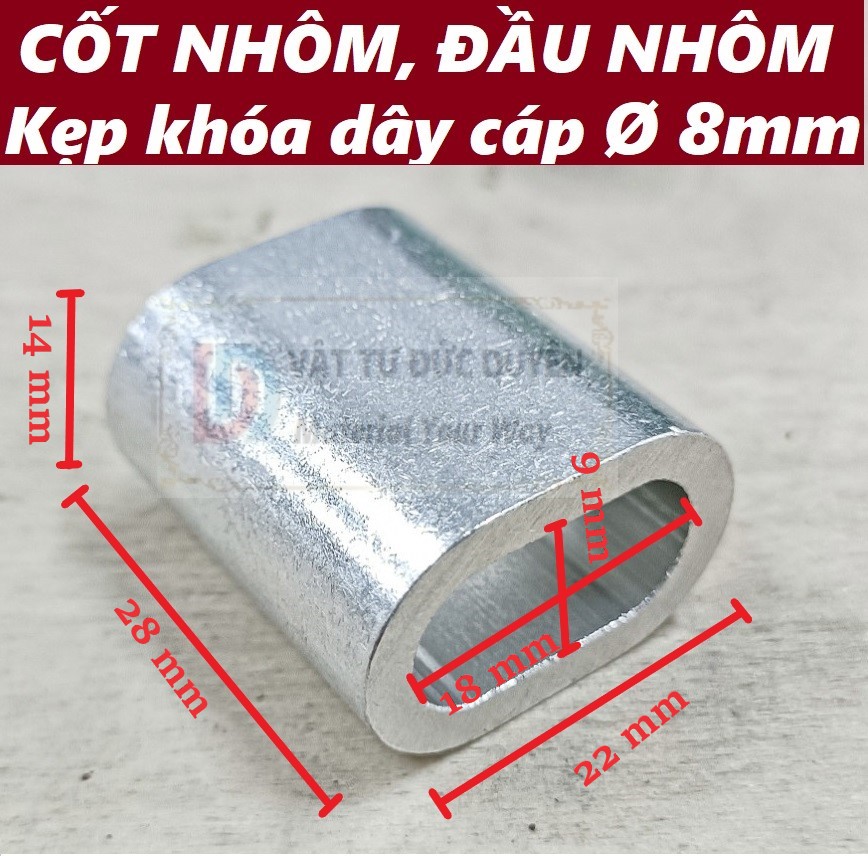 Cốt nhôm đầu nhôm khóa dây cáp