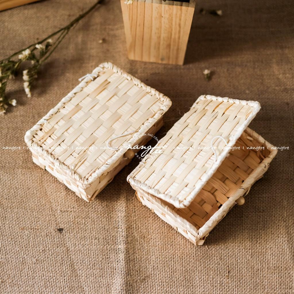 COMBO3 Hộp quà tre đan - Hộp quà bằng tre đan thân thiện môi trường