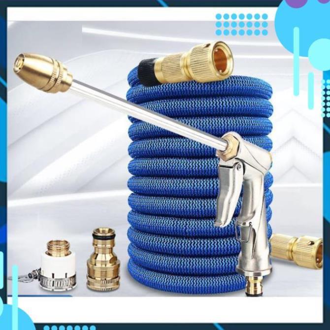 Bộ dây và vòi xịt tăng áp lực nước  rửa xe tưới cây loại 5m   206733