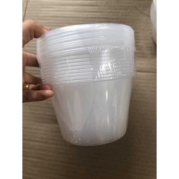 10 Hộp nhựa tròn đựng thực phẩm loại 1000ml, 750ml