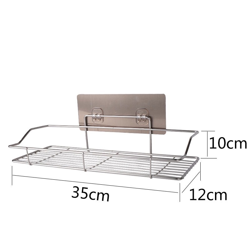 Giá Treo Đồ Inox 304 Dán Tường treo dầu gội sữa tắm đồ dùng phòng tắm tiện lợi - KT35