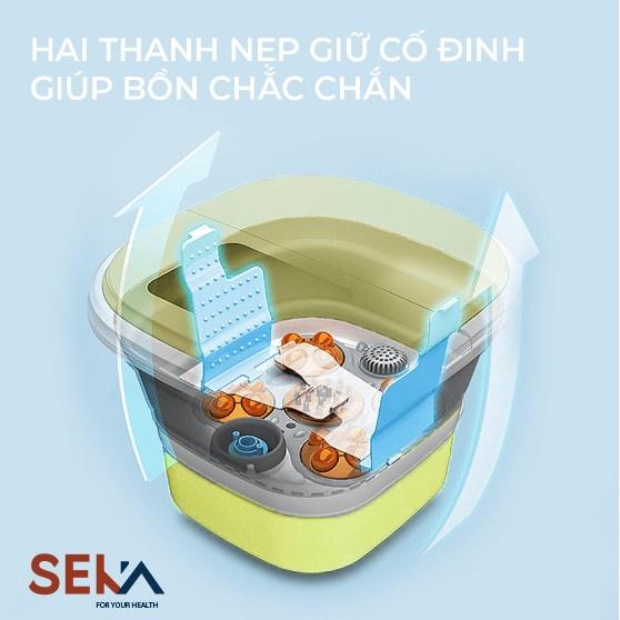 Bồn ngâm chân massage gấp gọn SEKA SK-195 cao cấp con lăn tự động - Bồn Ngâm Chân, Máy Ngâm Chân Có Sục Khí