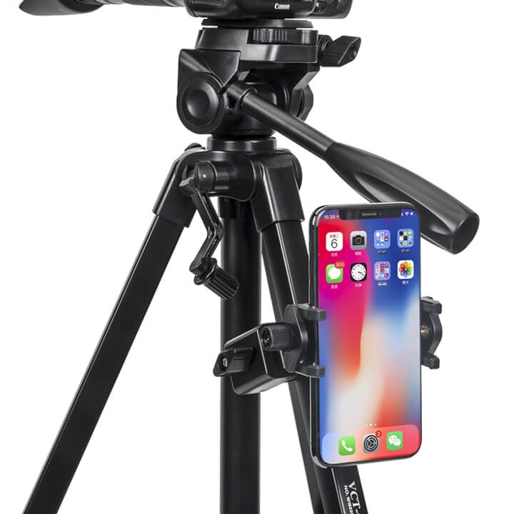 KẸP ĐIỆN THOẠI LÊN THÂN TRIPOD LIVESTREAM NHIỀU MÁY YUNTENG - HÀNG NHẬP KHẨU