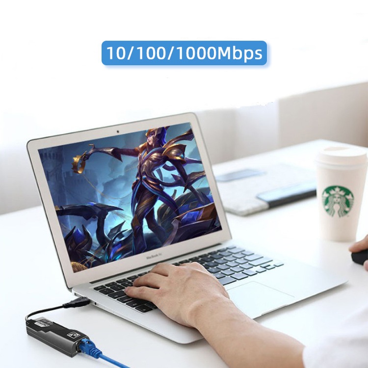 Dây cáp chuyển đổi USB 3.0 sang mạng lan 1000Mbps cao cấp tiện lợi - Hàng nhập khẩu