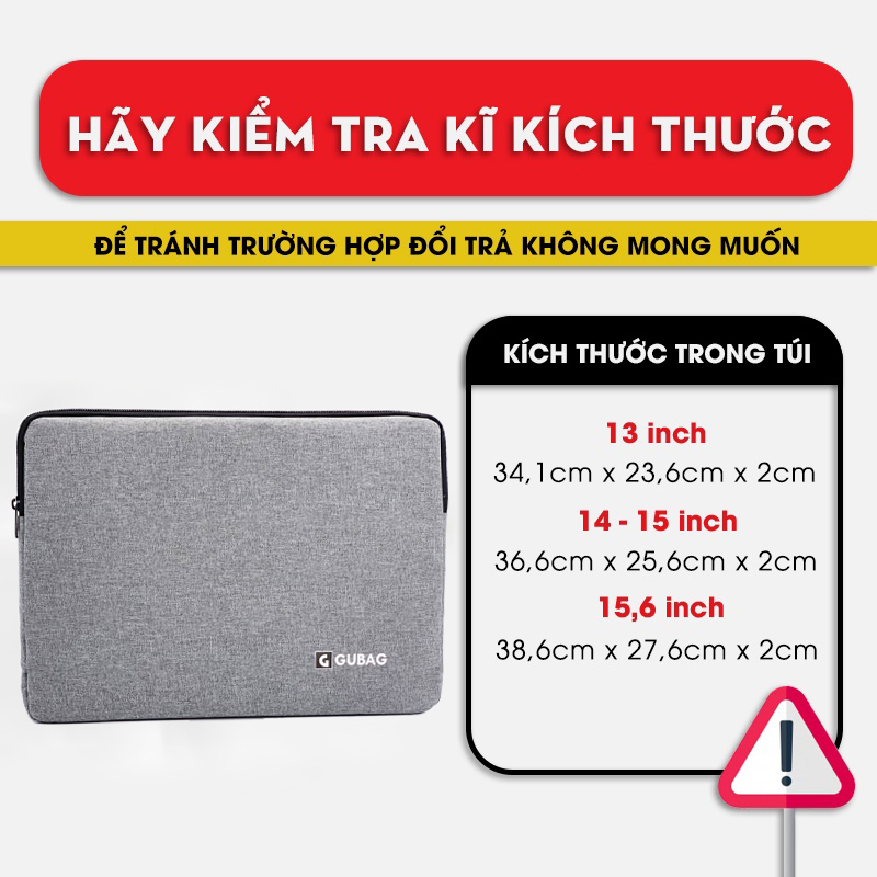 Túi chống sốc laptop GuBag cao cấp, túi chống sốc macbook pro, air chống nước, bền đẹp