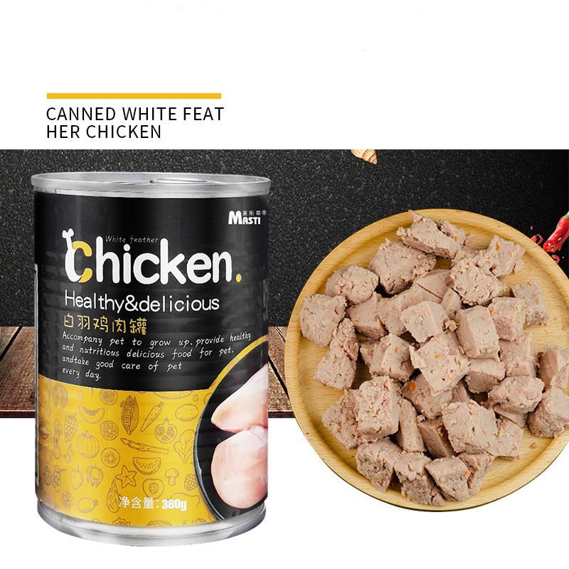 THỨC ĂN ĐÓNG HỘP CHO CHÓ MASTI PATE THỨC ĂN DINH DƯỠNG VỊ BÒ,VỊ GÀ, VỊ BÒ+GÀ CHO CHÓ-380GR