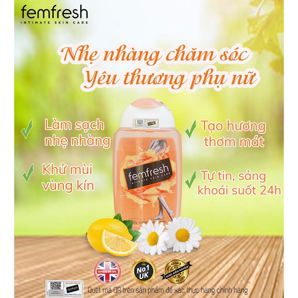 Dung Dịch Vệ Sinh Phụ Nữ Cao Cấp Hằng Ngày Femfresh Daily Intimate Wash 250ml - Cam