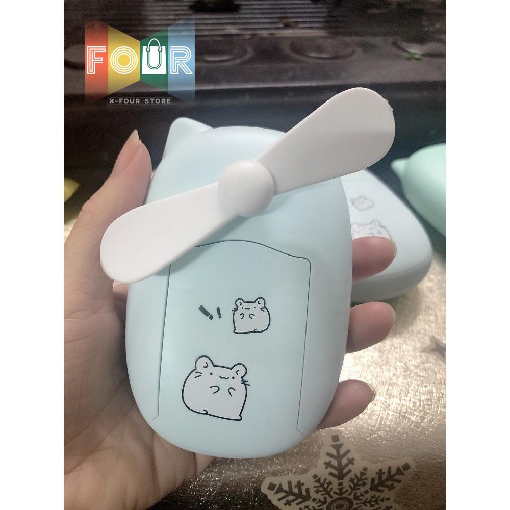Quạt Phun Sương Hơi Nước Mini Cầm Tay Tạo Độ Ẩm, Điều Hòa Không Khí Nhỏ Gọn, Sạc USB