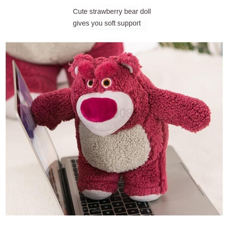 Thú nhồi bông lotso đứng dễ thương - Size 22cm - Quà tặng gấu dâu đỏ đậm đứng - Gối ôm lotso huggin bear lông xù