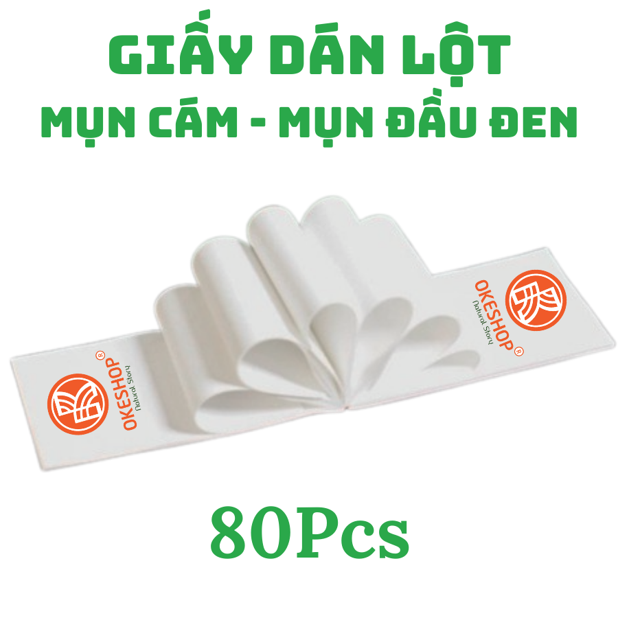 Giấy Lột Mụn Cám - Mụn Đầu Đen OKESHOP - Giải Pháp Cùng Gel Lột Mụn OKESHOP 600 tờ