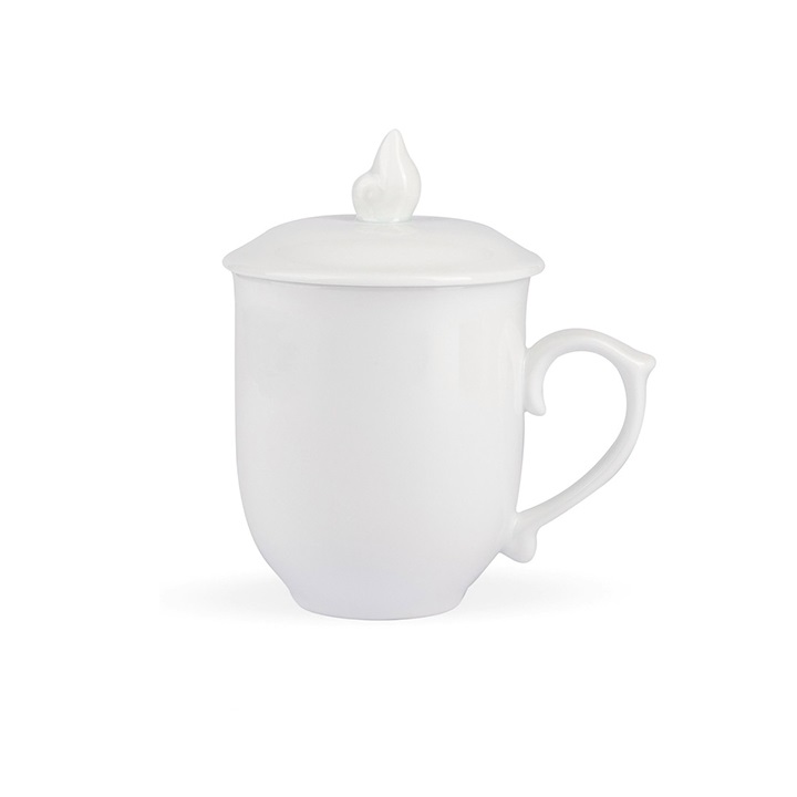 Ca Trà Sứ Có Nắp Dung Tích 300 ML Cao Cấp