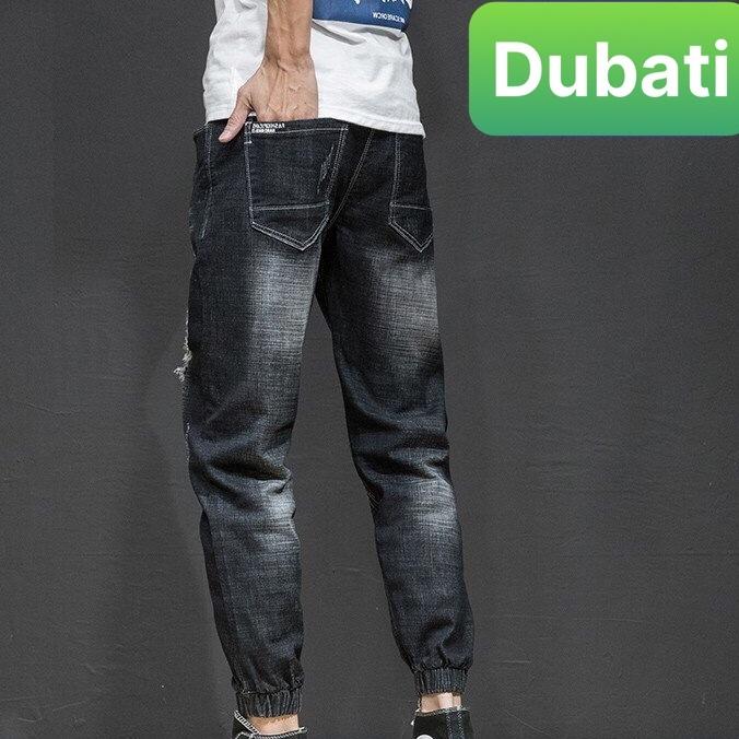 QUẦN JOGGER JEAN NAM MẪU MỚI PHONG CÁCH HÀN QUỐC CHẤT BÒ ĐEN- DB 0535- DUBATI FASHION