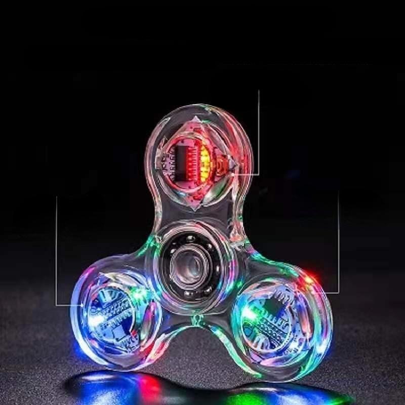 Con Quay Đồ Chơi Fidget Spinner ĐèN LED Trong SuốT