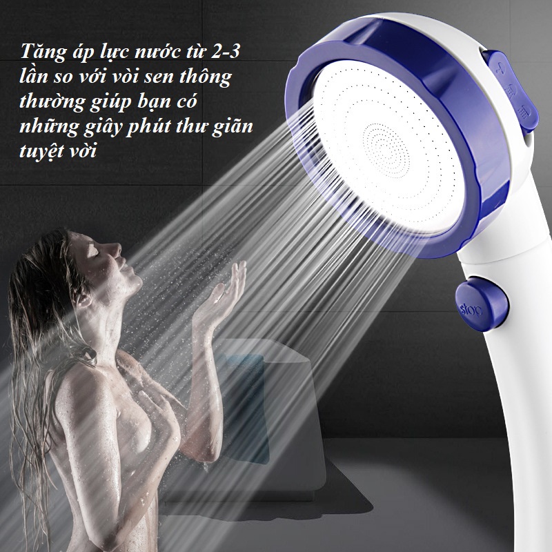 Bộ Vòi Sen Tăng Áp Lực Nước S.3A Chống Bào Mòn, Chịu Nhiệt Tốt.