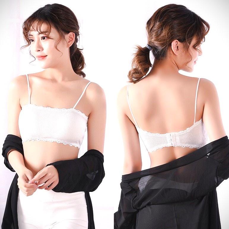 ÁO BRA 2 dây LEN TĂM cài sau hàng THÁI mềm mịn siêu gợi cảm dễ phối đồ