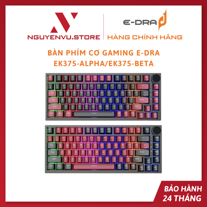 Bàn Phím Cơ Gaming E-Dra EK375 Alpha / EK375 Beta - Hàng Chính Hãng