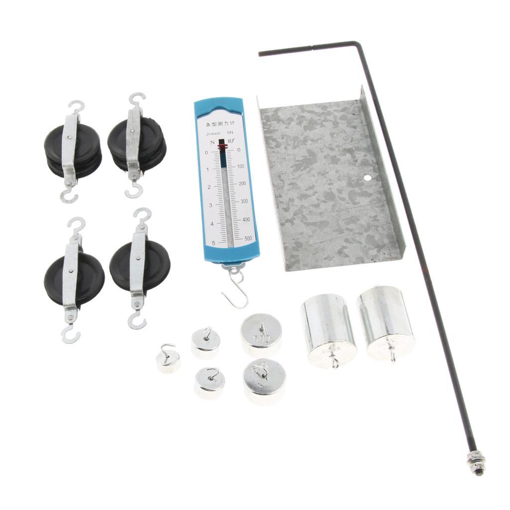 Simple Machine Pulley Unit Block & Tackle Kit Physics Teaching Training Aid, Pull the dynamometer to simulate certain forces as your strength