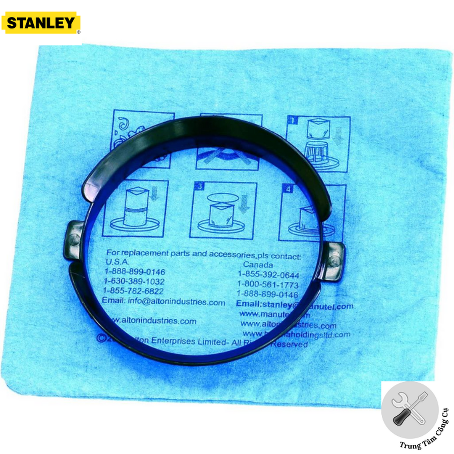 Lọc giấy và vòng giữ dùng cho máy hút bụi Stanley SL18125DC – Model 25-1201N ( Hàng chính hãng)