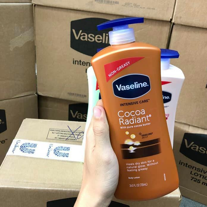 Sữa Dưỡng Thể Vaseline Total Moisture Cocoa Radiant 725ml mẫu mới