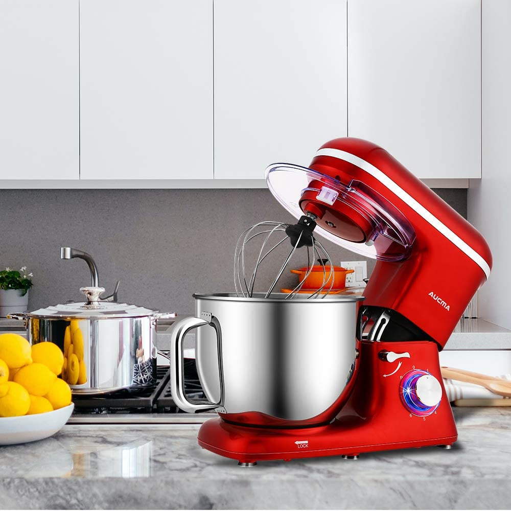 Máy nhào bột Aucma 7L 1400W - Đánh trứng, trộn salad, trộn bột và nhiều tính năng - Hàng xuất Mỹ và Châu Âu- Hàng chính hãng nhập khẩu