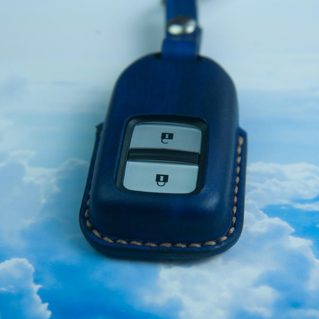 BAO DA THỦ CÔNG DÀNH CHO XE CRV - BAO DA MÀU BLUE - ĐỒ DA NHẬP KHẨU