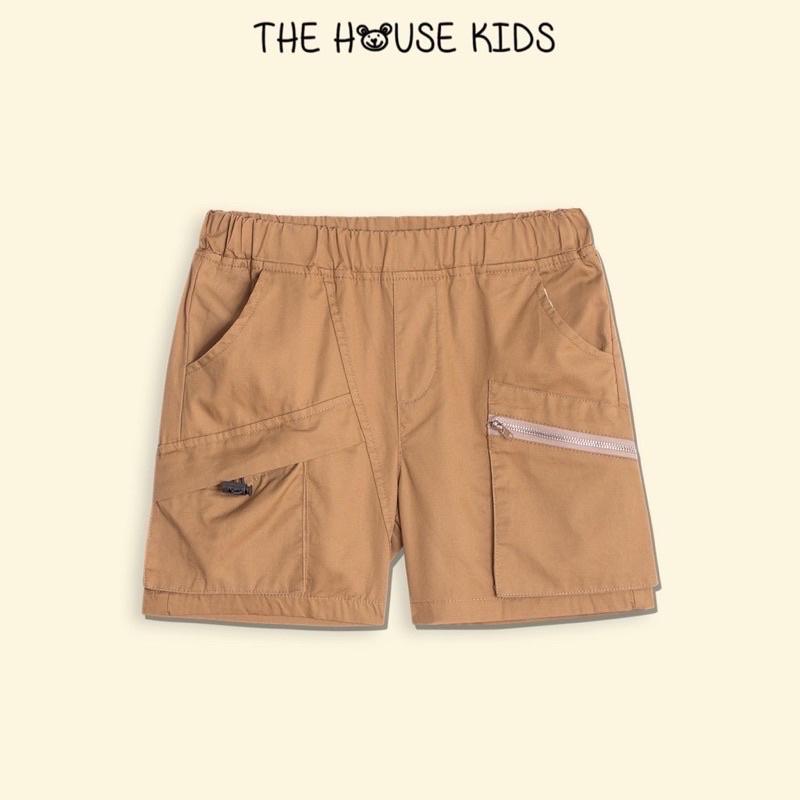 Quần Đùi Bé Trai Quần short Trẻ Em Cao Cấp THE HOUSE KIDS Hoạ Tiết Túi Khoá