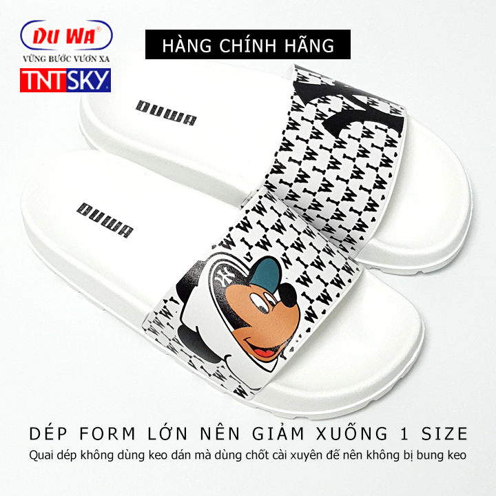 Dép nam, nữ quai ngang siêu nhẹ DUWA TK9032 TRẮNG - Hàng chính hãng