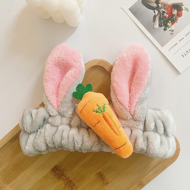 Băng đô rửa mặt tai thỏ carrot