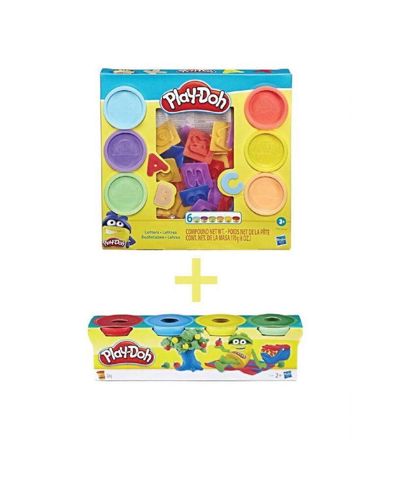 PLAYDOH Khuôn Tạo Hình Và Bột Nặn 4 Màu CBE8532/E8530-23241