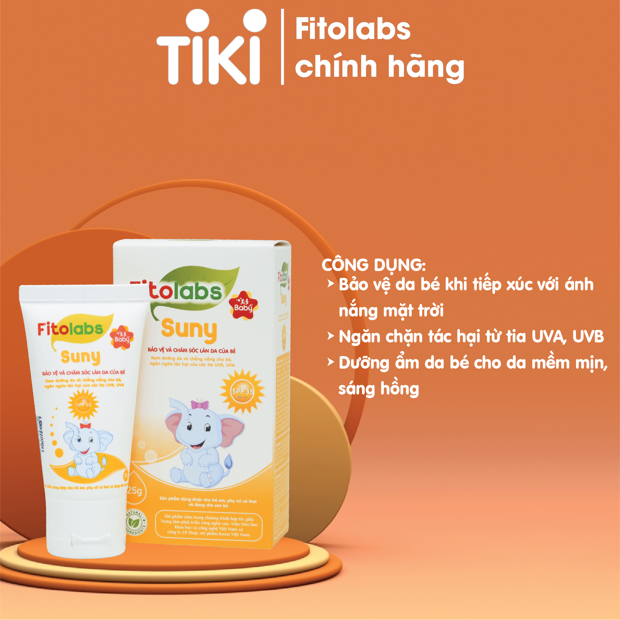 Kem chống nắng cho bé Fitolabs Suny SPF 35, PA+++