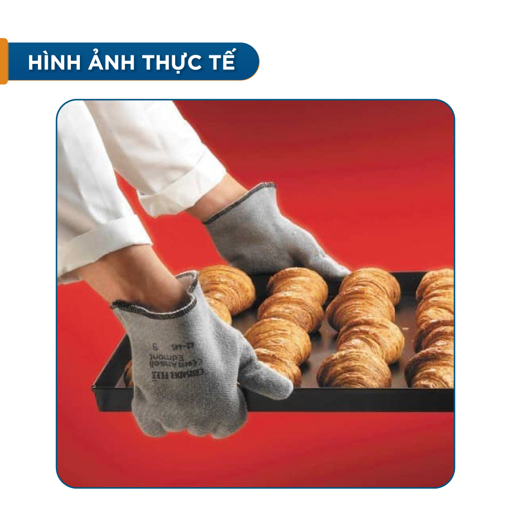 Găng tay chịu nhiệt ANSELL 42-474 bao tay chịu nhiệt 204°C chuyên dùng cầm lò nướng, tao tác cơ khí nóng