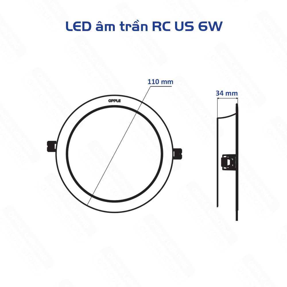 Bộ Đèn LED OPPLE Âm Trần US - Tiết Kiệm Năng Lượng, Ánh Sáng Dễ Chịu