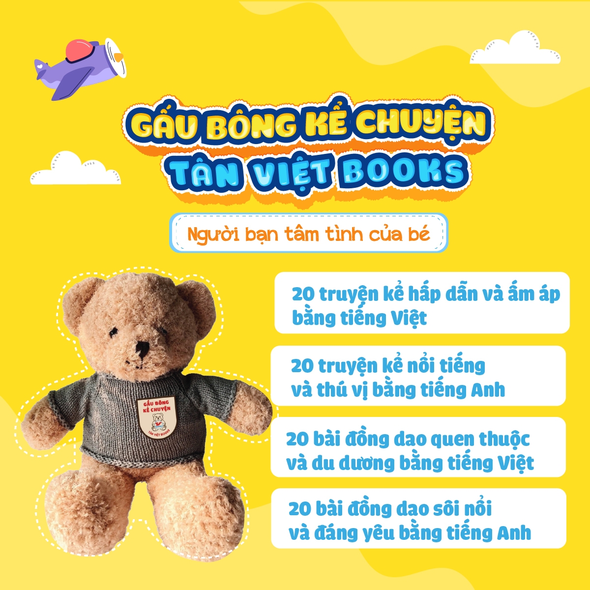 Sách Gấu Bông Kể Chuyện - Người Bạn Tâm Tình Của Bé - Tân Việt