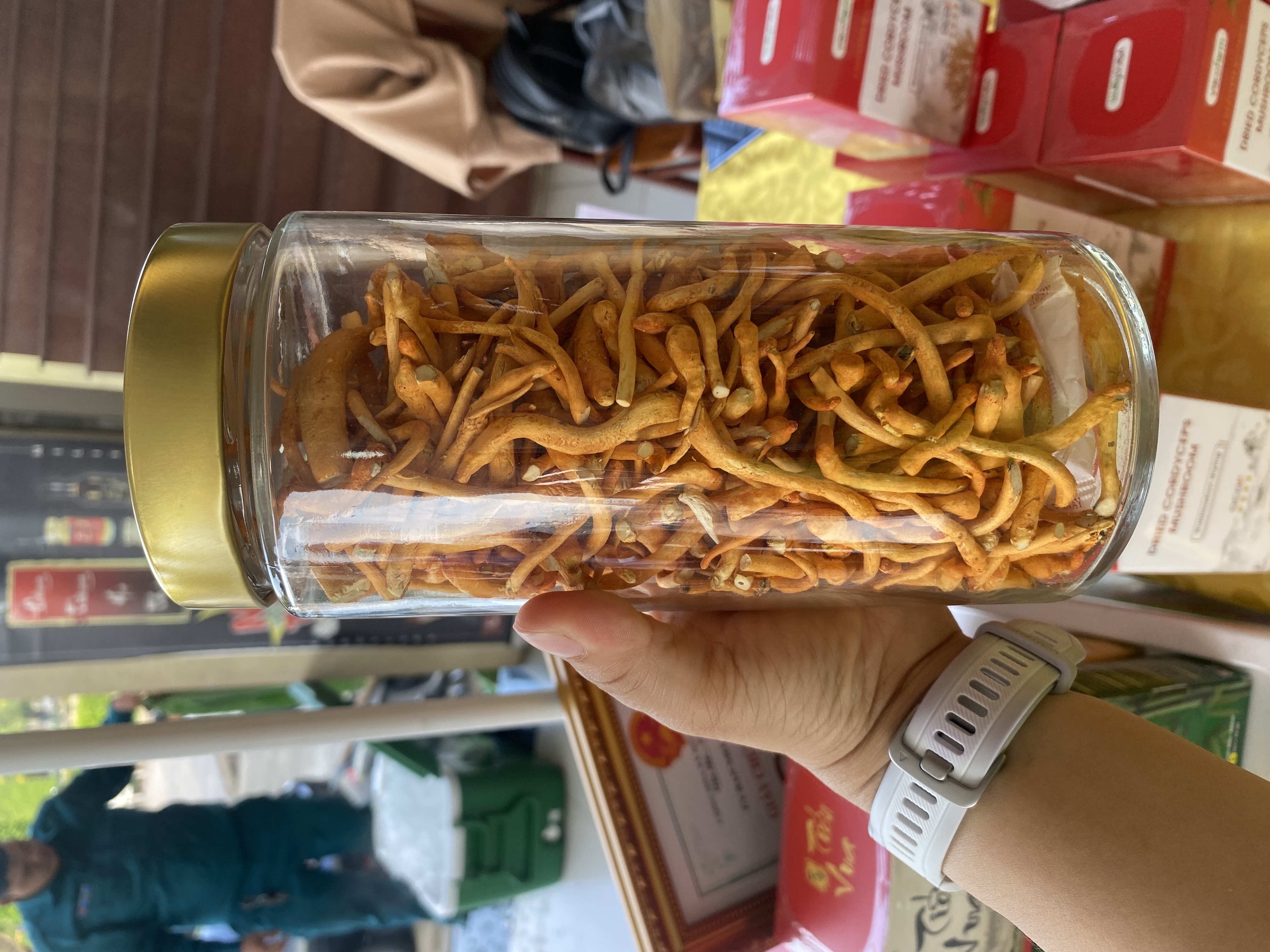 Đông trùng hạ thảo sấy thăng hoa thượng hạng hộp khối lượng 50g thủy tinh bảo vệ sức khỏe, mua 1 tặng hộp 10g, mua 2 tặng 1.
