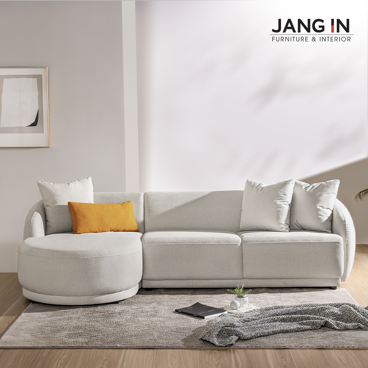 Sofa Daisy trường kỷ 4 chỗ _Bao gồm gối 1702000001-02 Jang In