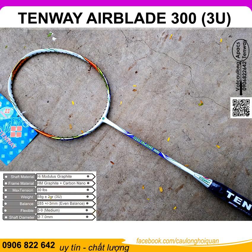 Vợt cầu lông Tenway Airblade 300 | Đập cầu xé gió, kiểm soát cầu tốt, màu sắc hiện đại trẻ trung