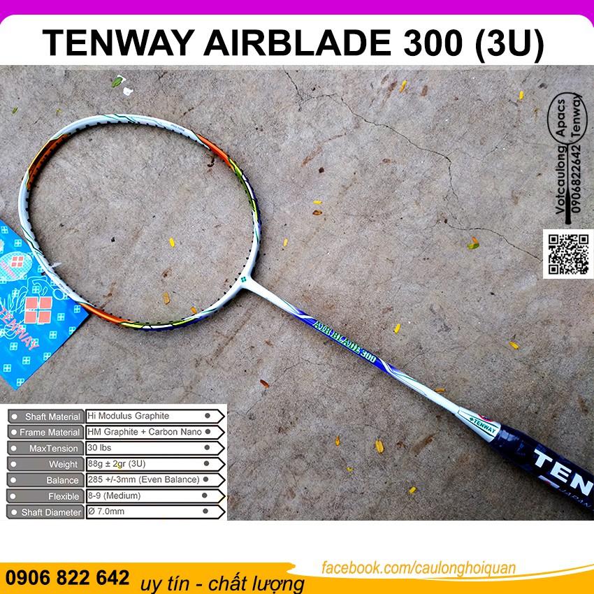 Vợt cầu lông Tenway Airblade 300 (3U) | Đập cầu xé gió, kiểm soát cầu tốt, màu sắc hiện đại trẻ trung