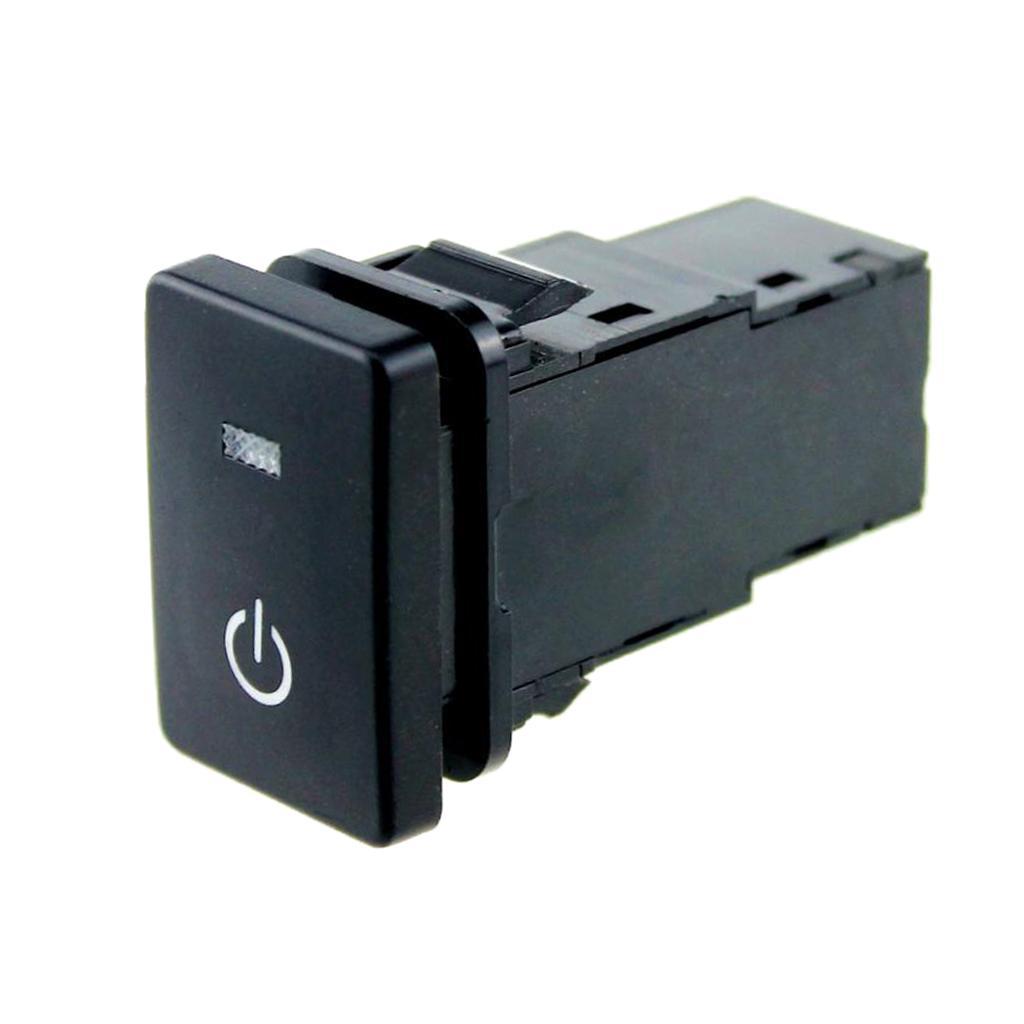 4-Pole Push Button Switch Blue LED Light with Fan Pattern for