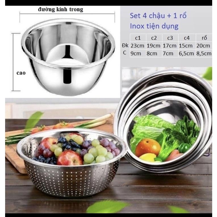 Bộ chậu rổ 5 chi tiết