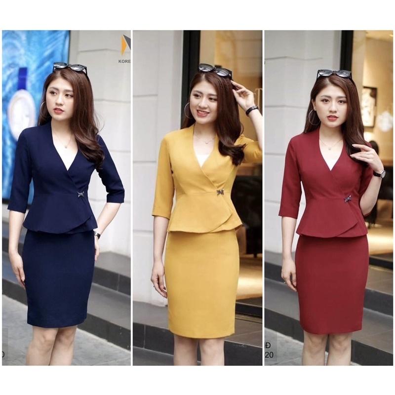 Set vest áo ki giả peplum cao cấp hàng NK sale sốc