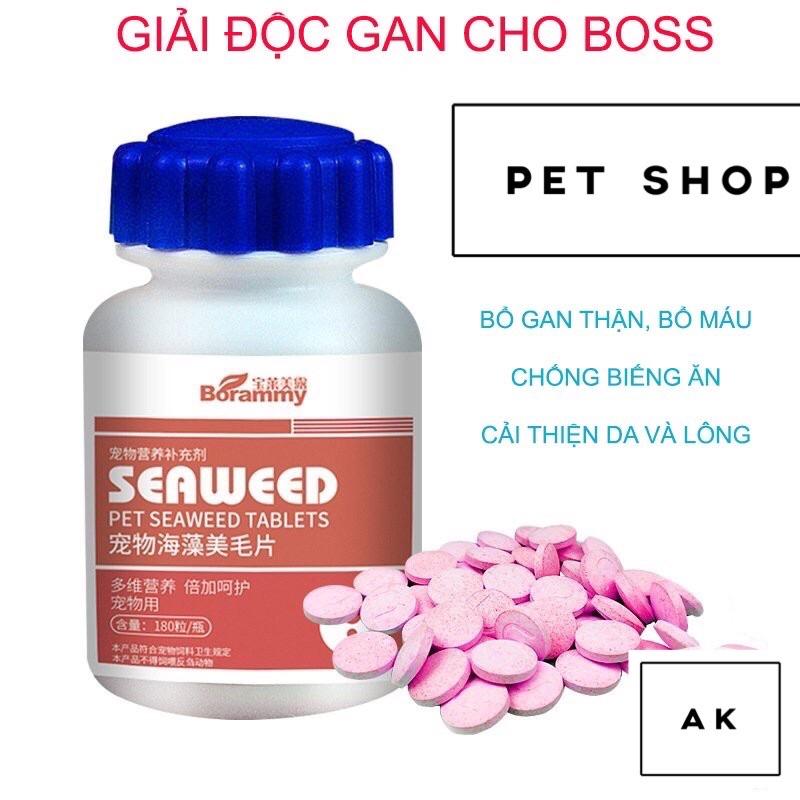 Viên uống bổ gan, thận, bổ máu đẹp lông cho chó mèo Borammy 180v