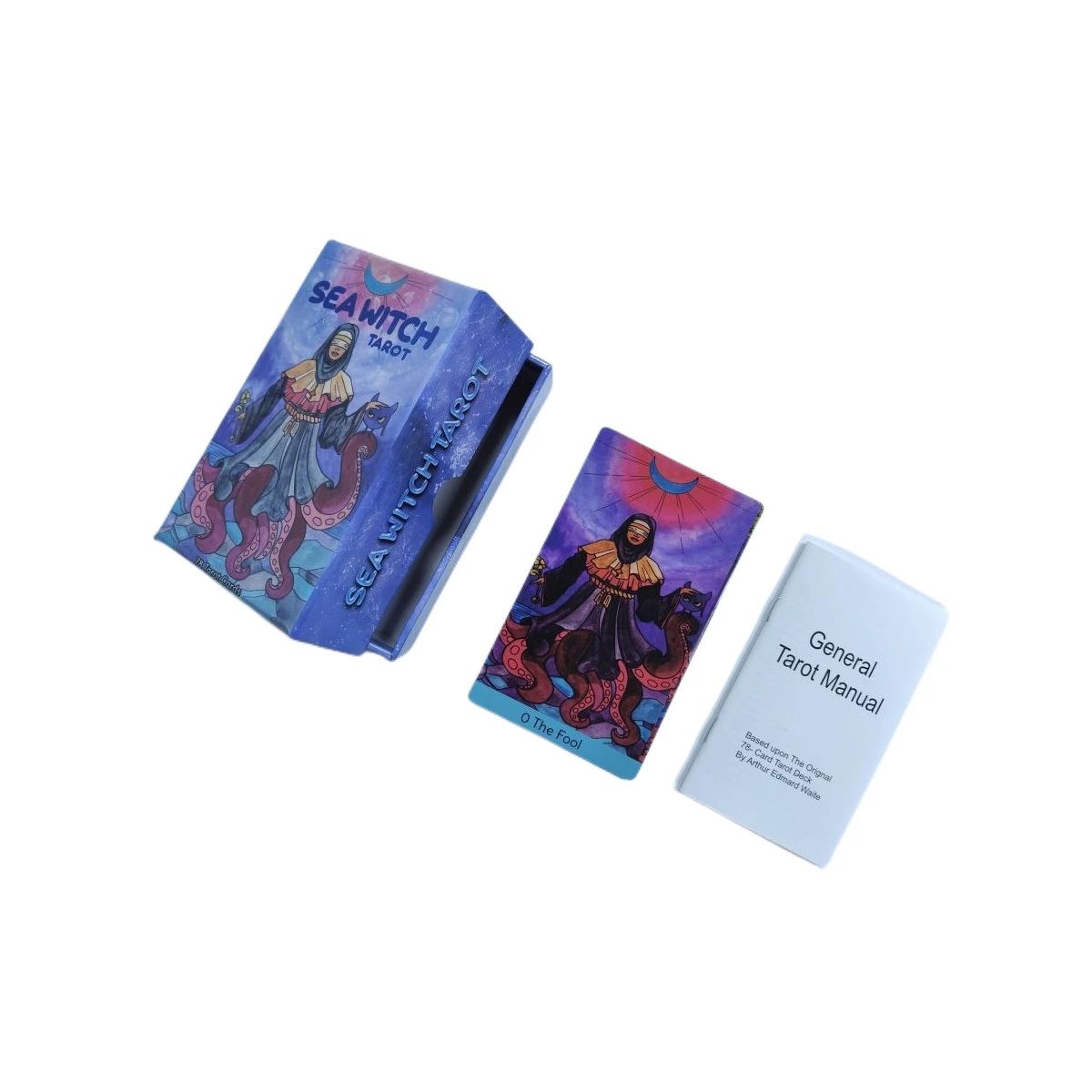 Bộ Bài Sea Witch Tarot, Hộp Cứng, Thẻ Mạ Cao Cấp