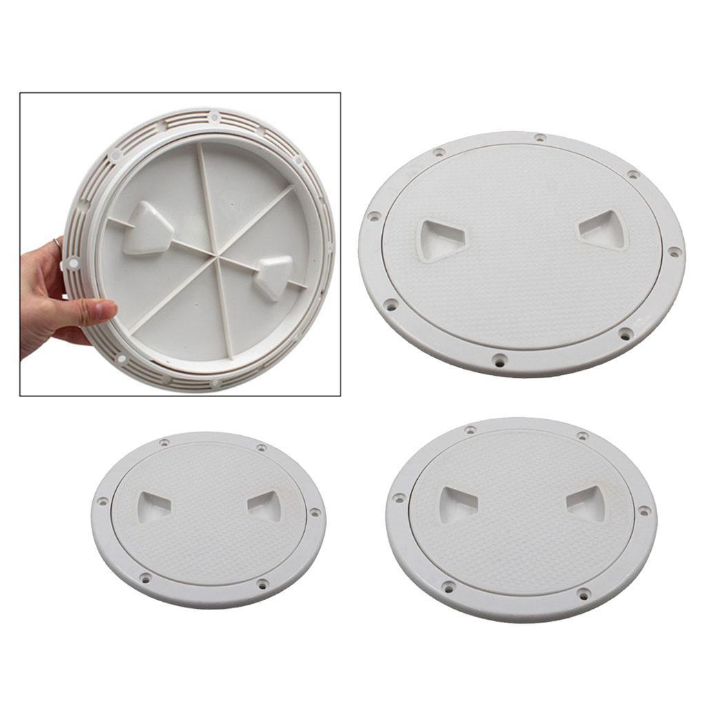 2 Pieces White Round 4" Deck   For Yacht Marine Boating