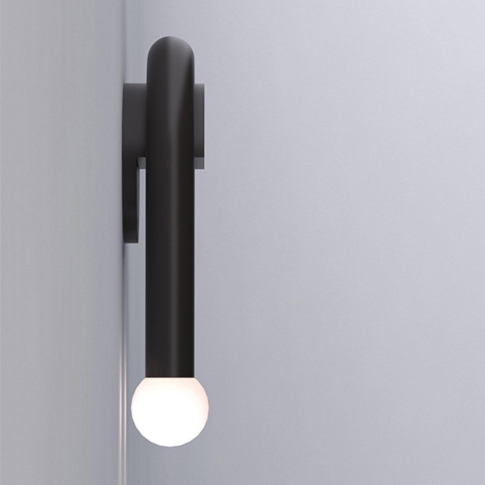 Nordic Minimalist Iron LED Wall Mounted Lamp Black Light Sconce Nightlight for Kitchen Bedside Hallway Loft Corridor
